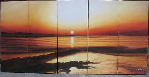 Dafen Oil Painting on canvas seascape painting -set491